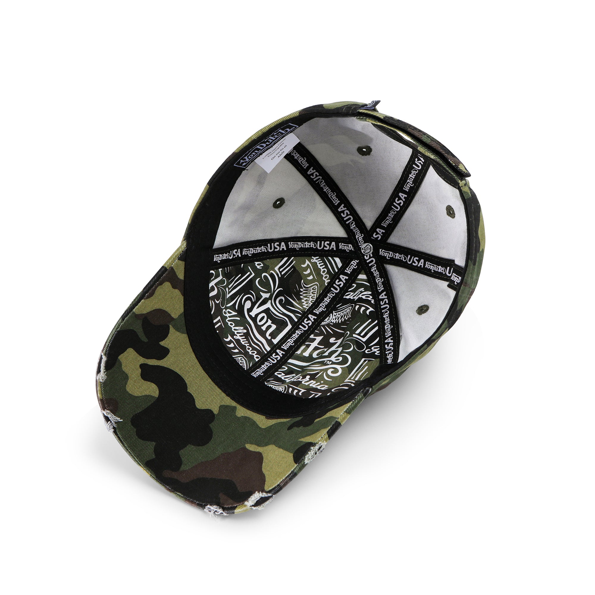 Von Dutch Denim Lowrider Strapback Hat - Camo - Image 5