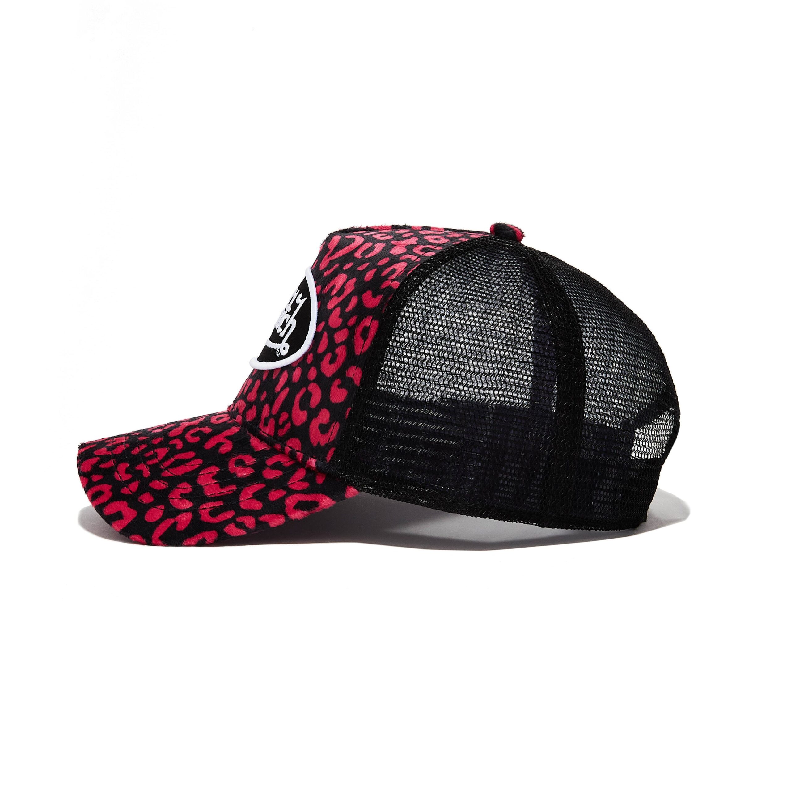 Von Dutch Hot Pink Cheetah Velvet Trucker Hat - Image 2