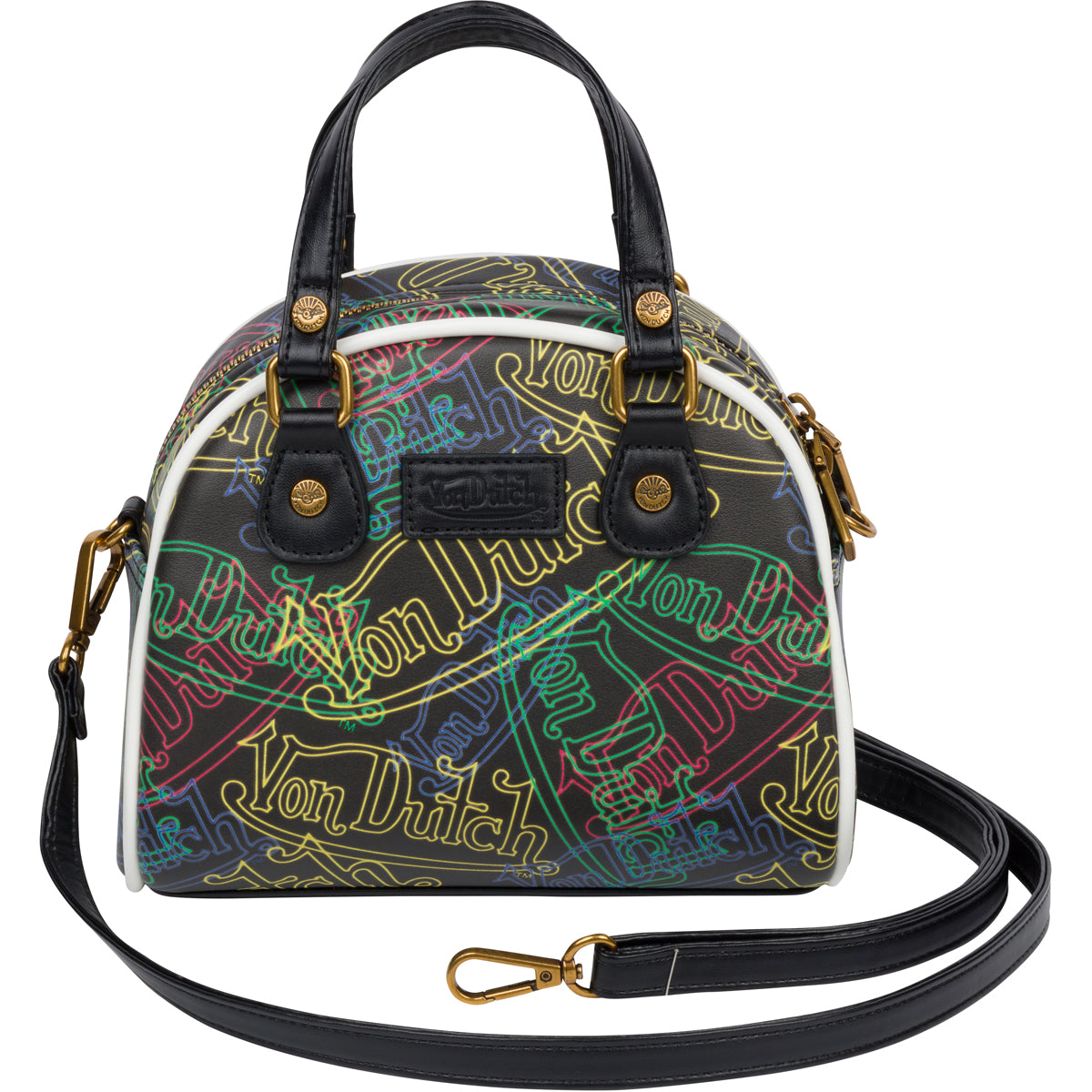 Von Dutch Neon Multi-Logo Bowling Bag - Image 3