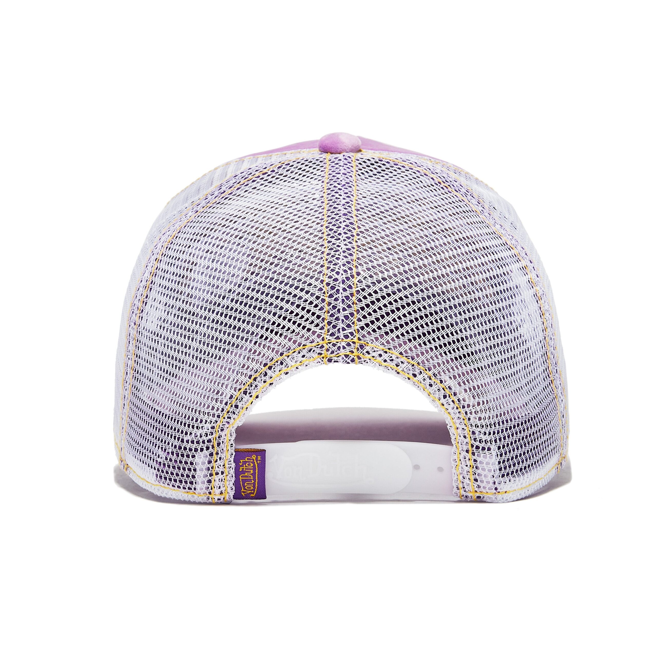 Von Dutch Purple Reverse Logo Velvet Trucker Hat - Image 3