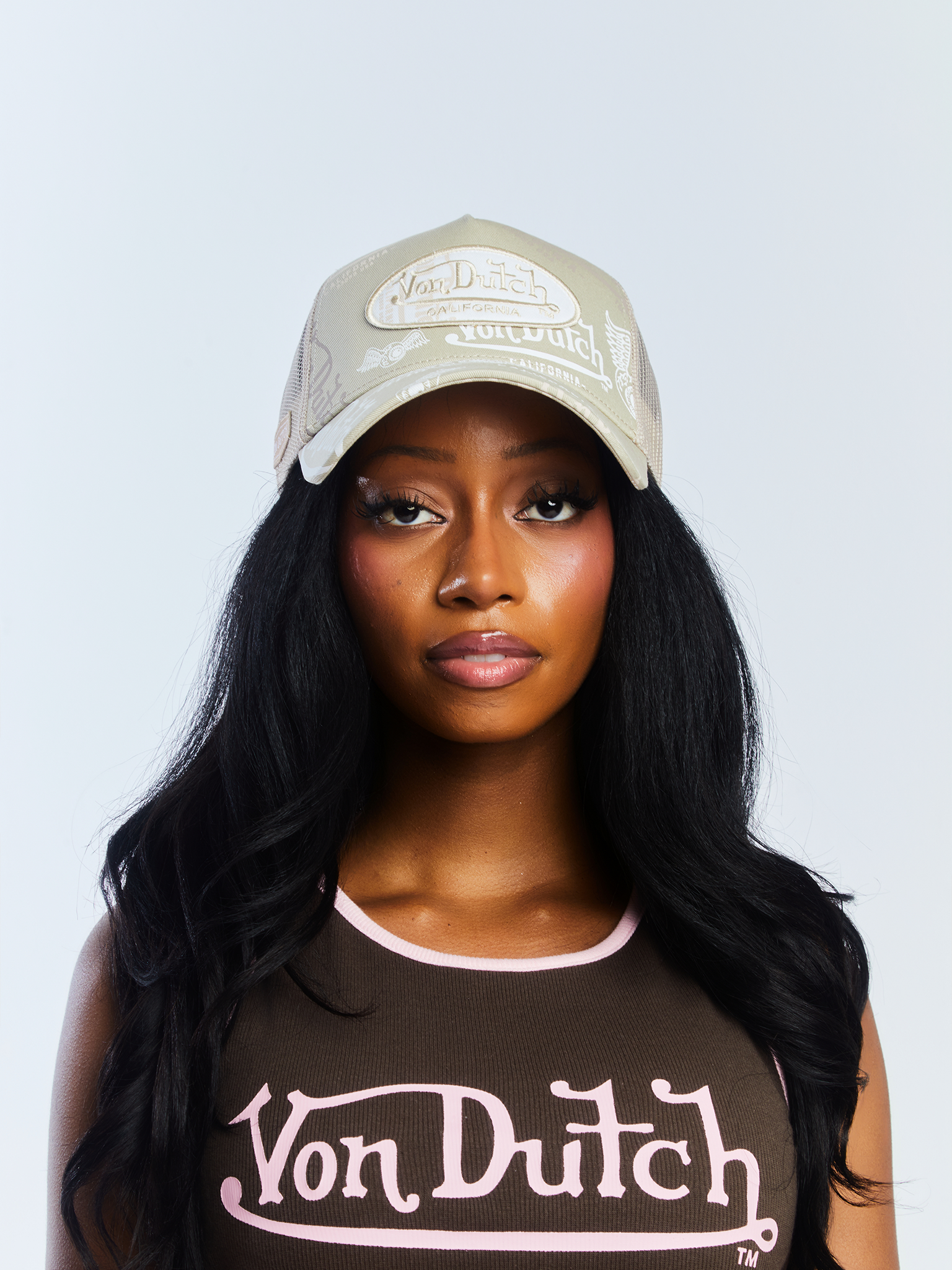 Von Dutch Trucker Hat - Cafe & White - Image 6