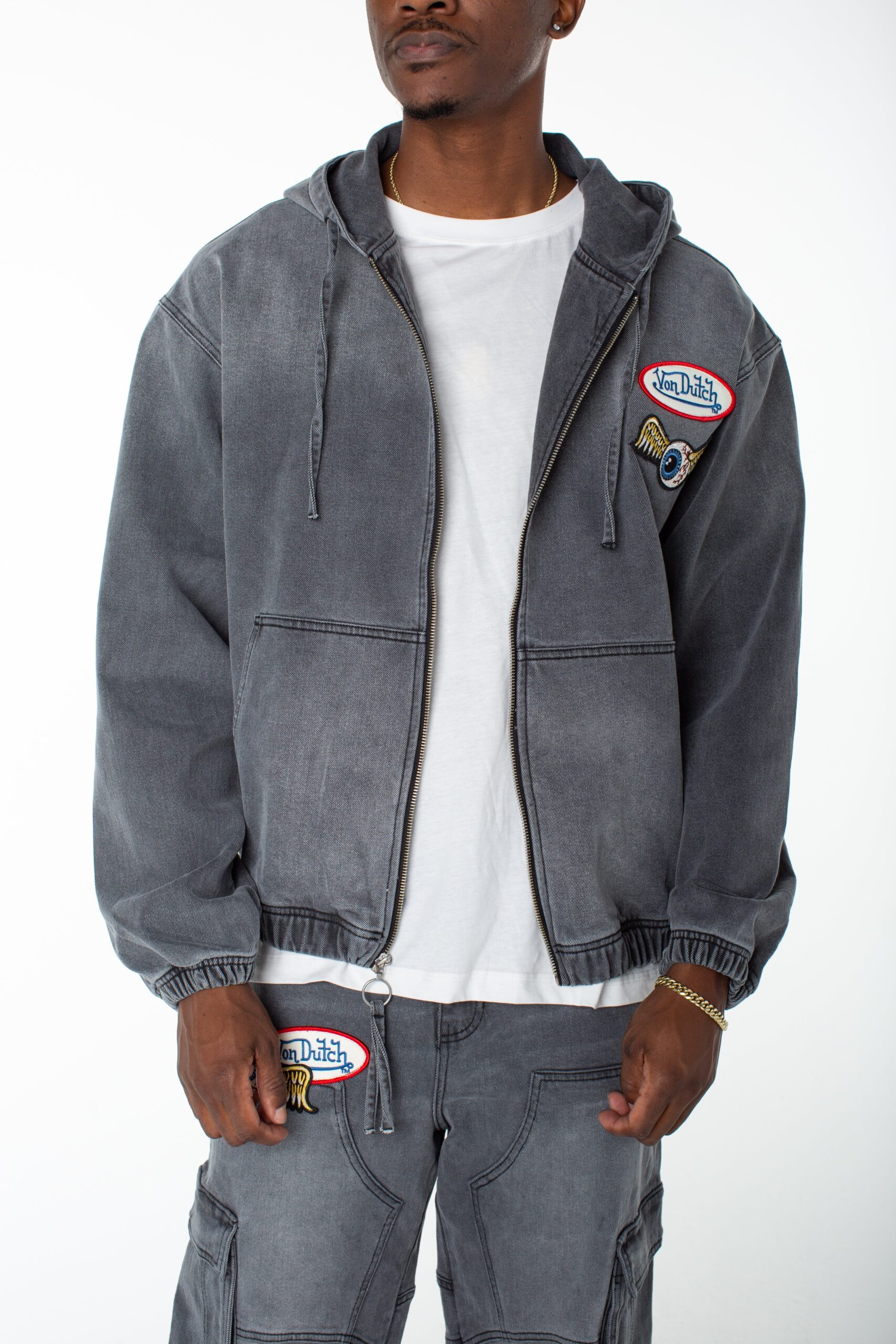 Von Dutch Men's The Invadors Hoodie Triple Patch