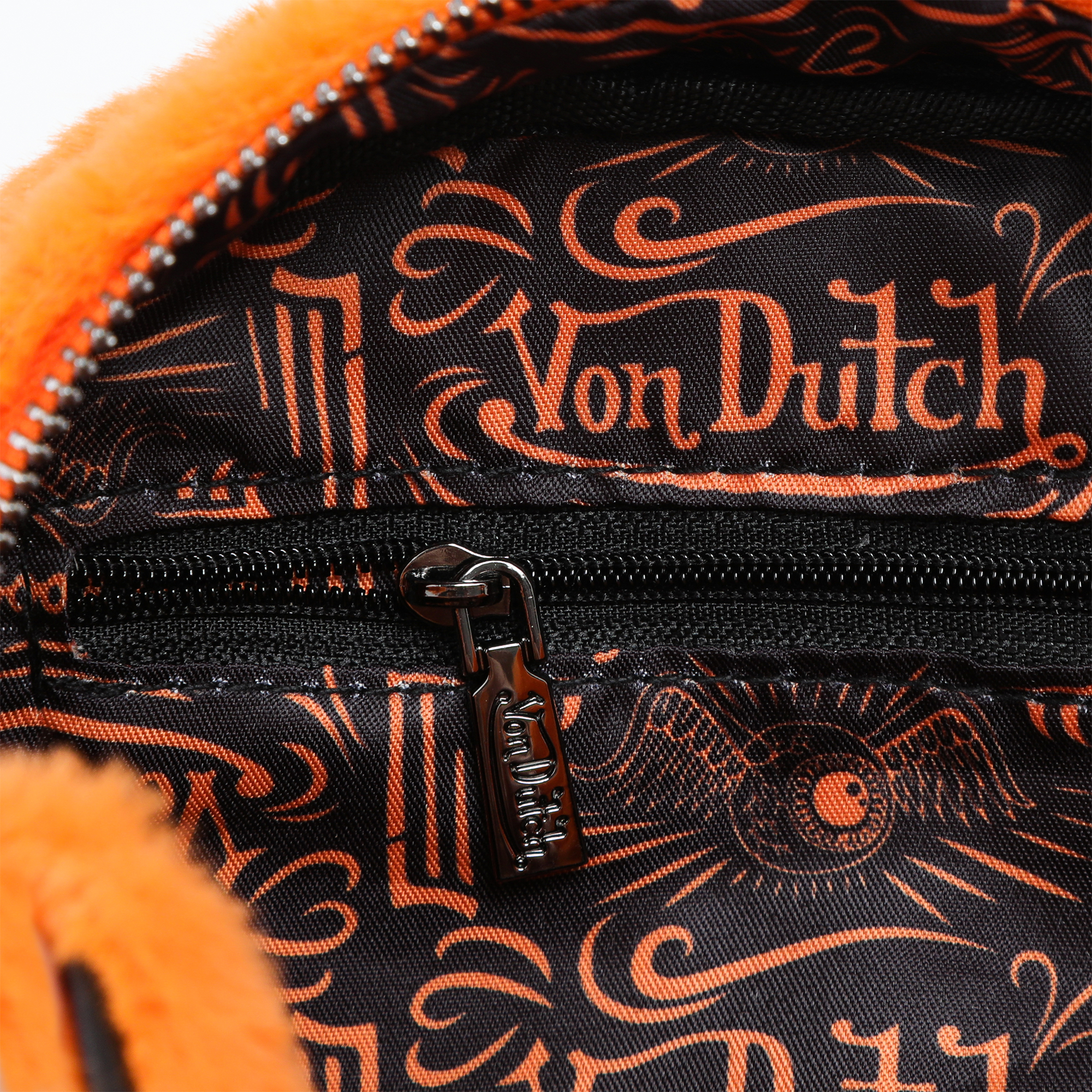 Von Dutch Orange Furry Bowling Bag - Image 5