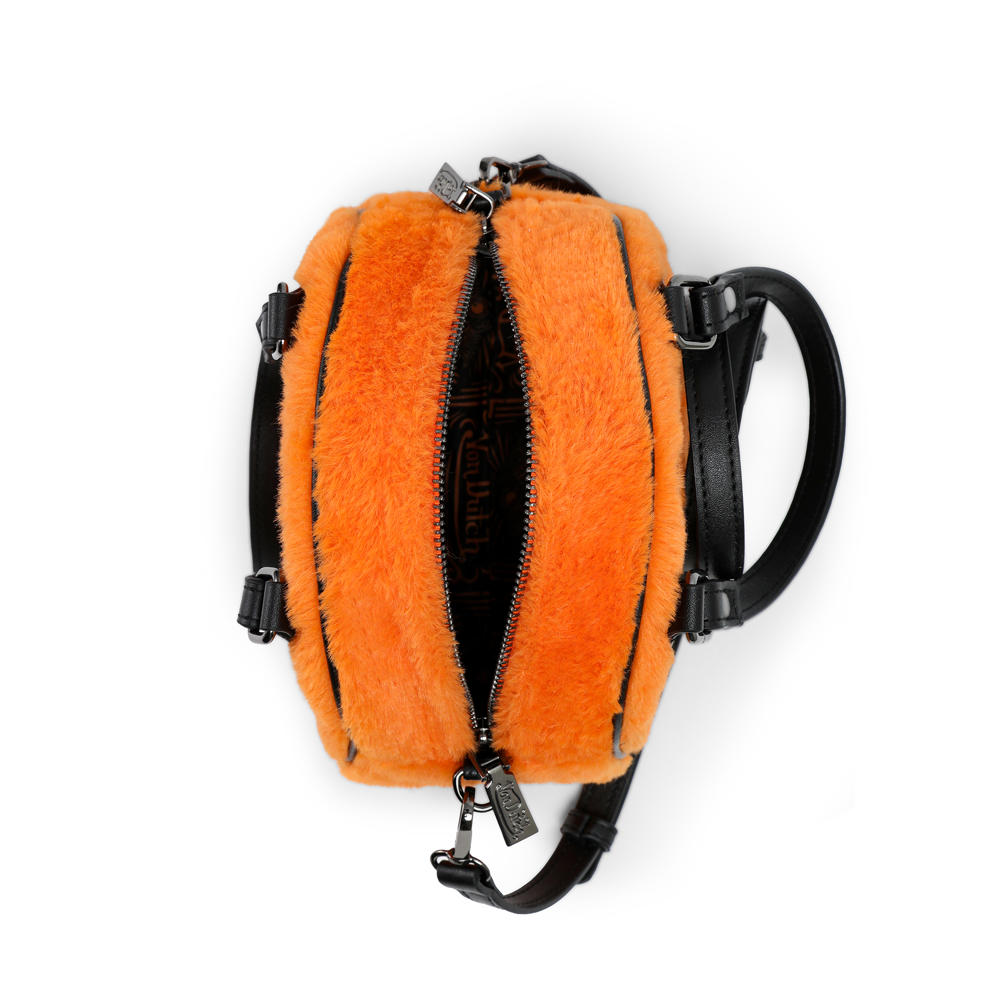 Von Dutch Orange Furry Bowling Bag - Image 4