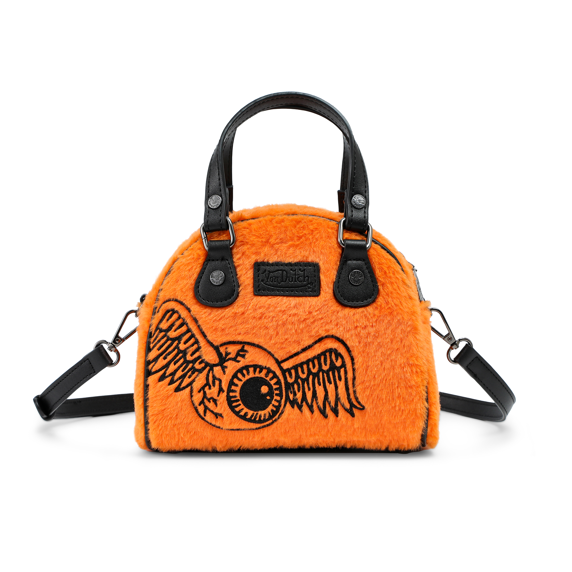Von Dutch Orange Furry Bowling Bag - Image 3