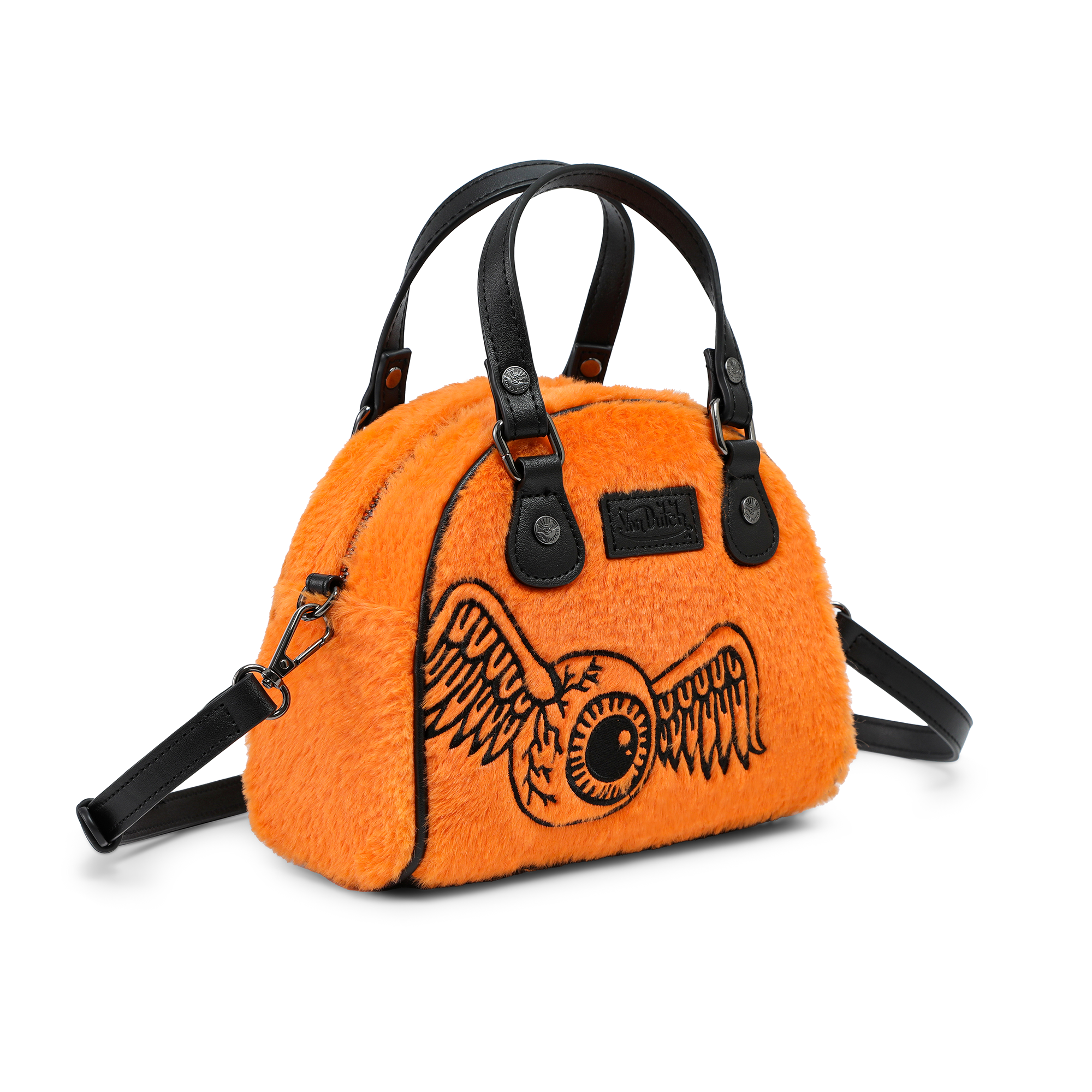 Von Dutch Orange Furry Bowling Bag - Image 8