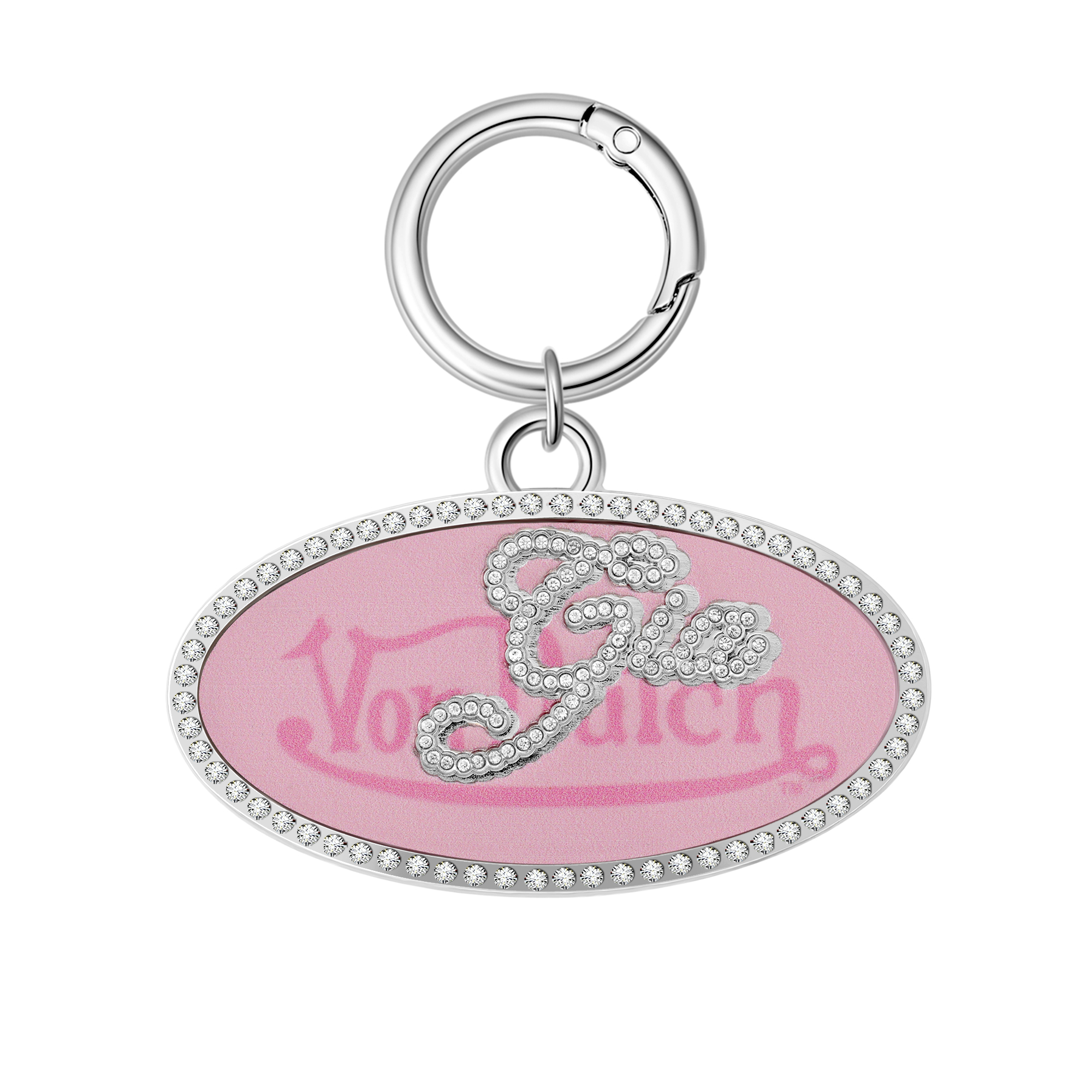 I.AM.GIA X VON DUTCH OVAL KEYCHAIN - PINK CAMO - Image 2