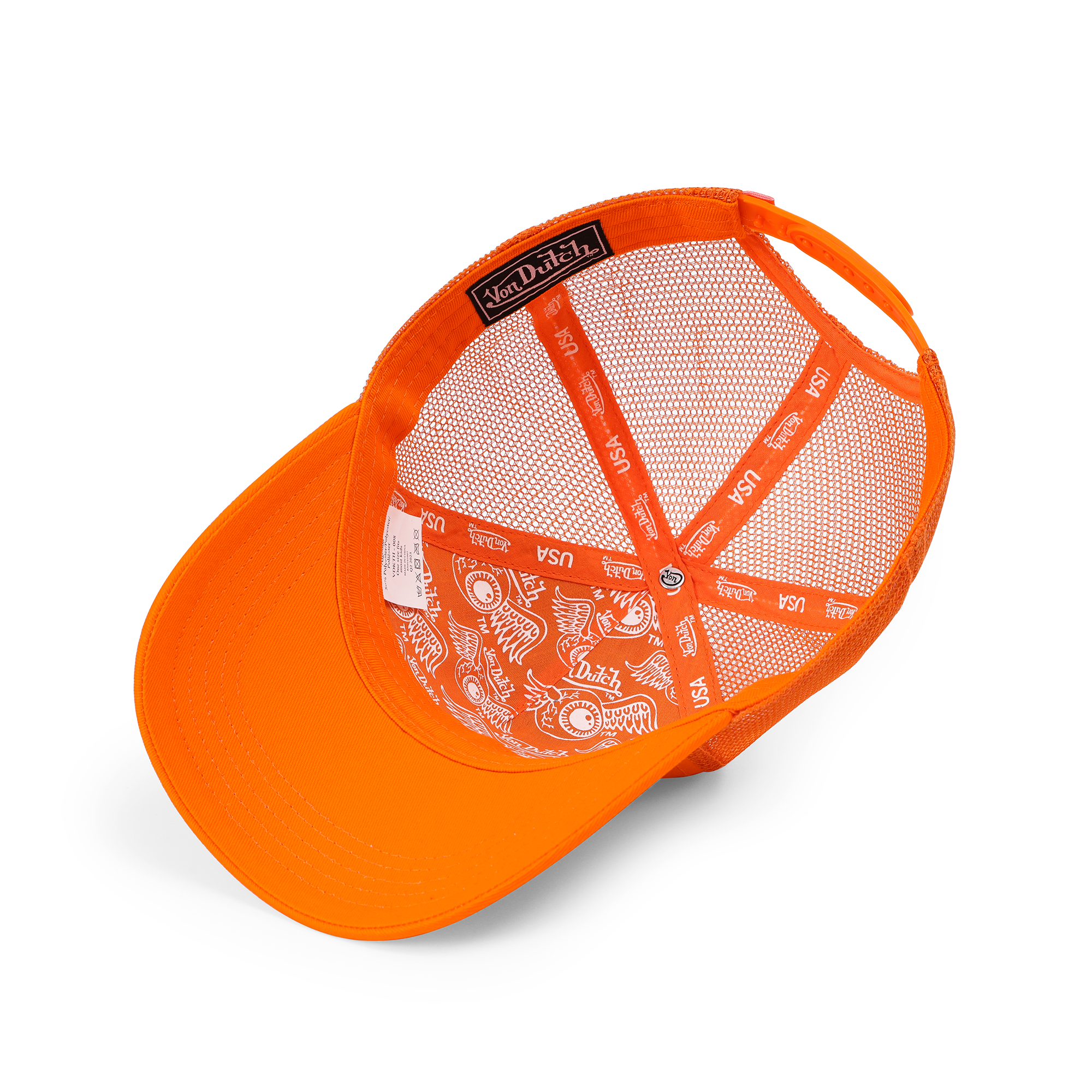 Von Dutch Kids Classic Trucker Hat - Orange Oval Eye - Image 4