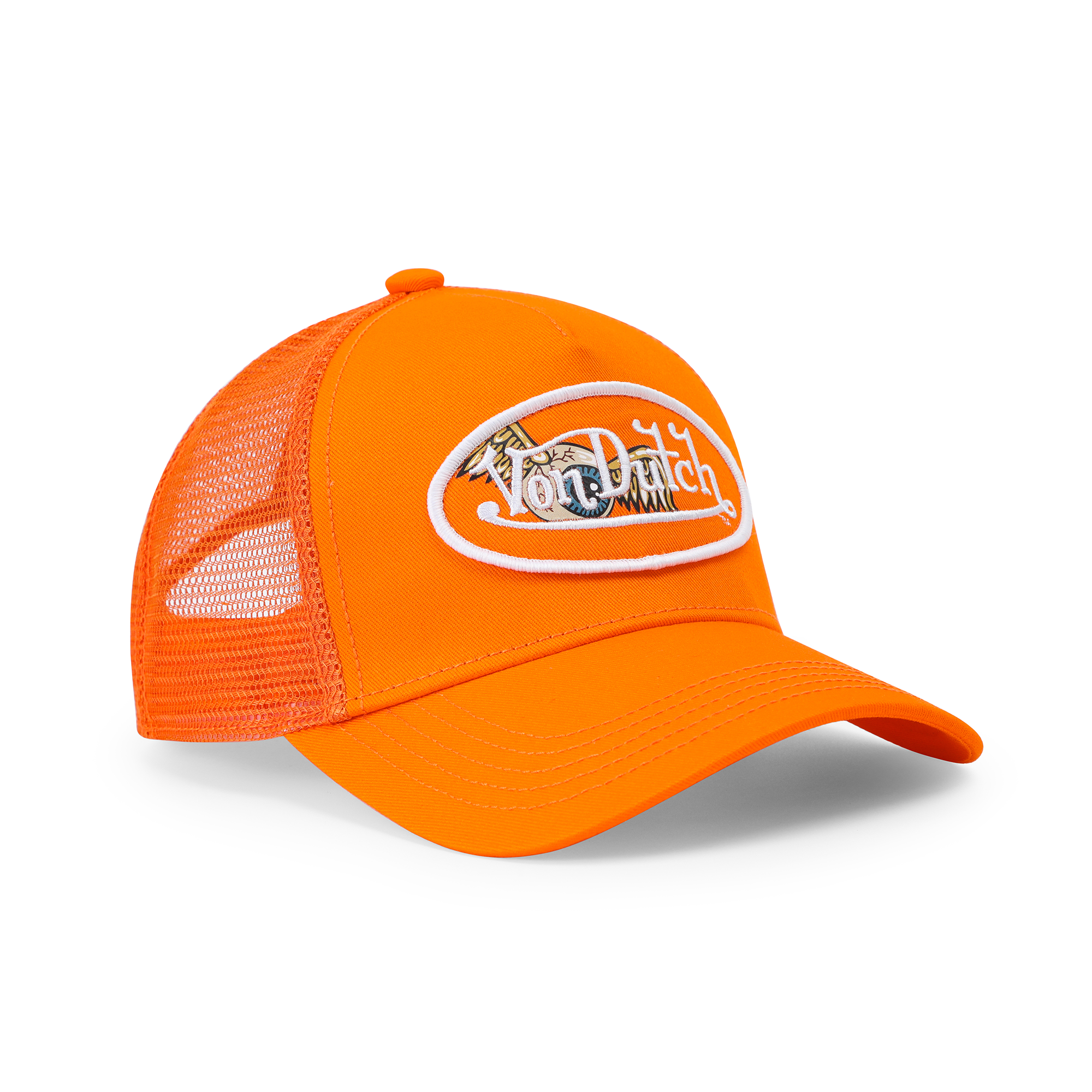 Von Dutch Kids Classic Trucker Hat - Orange Oval Eye - Image 5