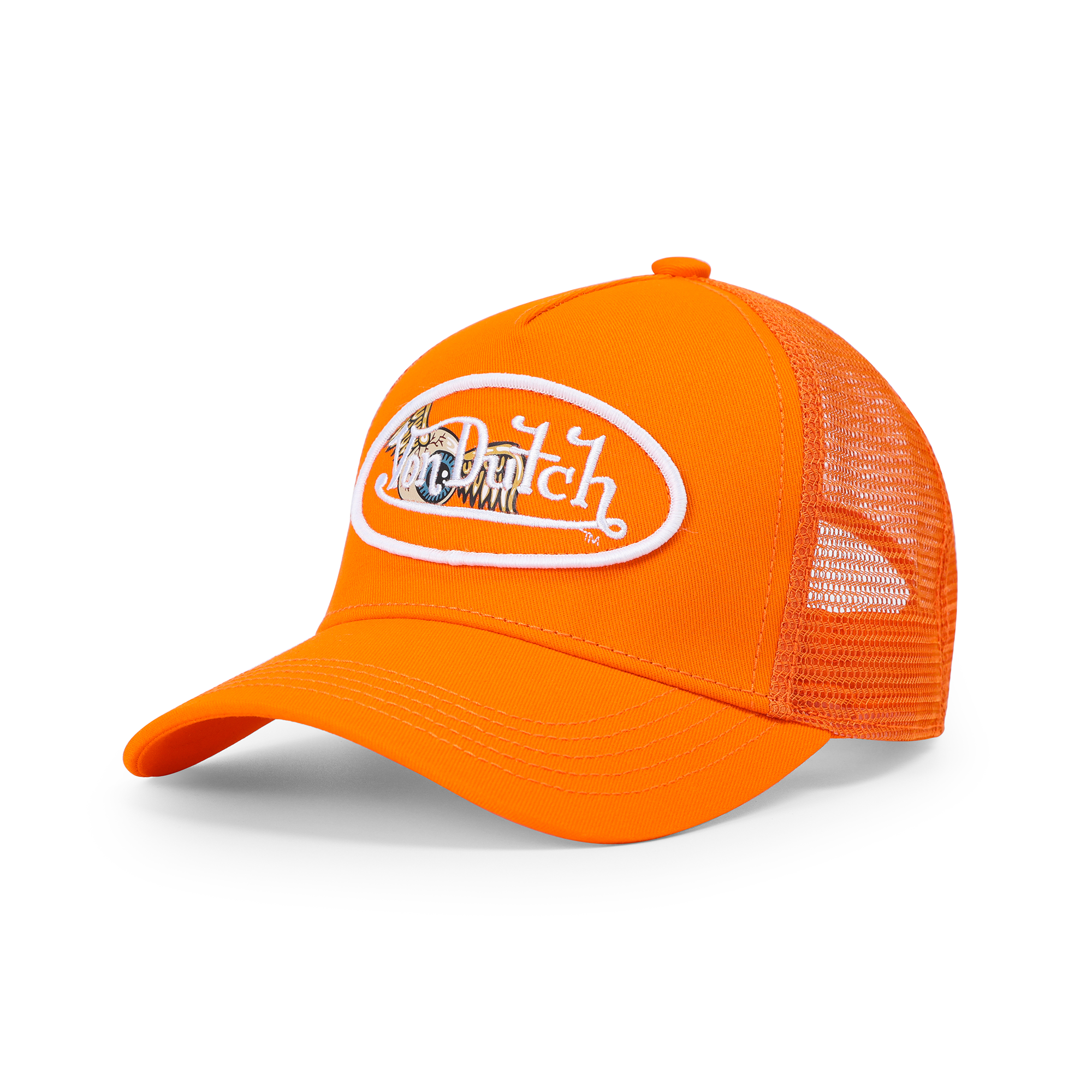 Von Dutch Kids Classic Trucker Hat - Orange Oval Eye - Image 7