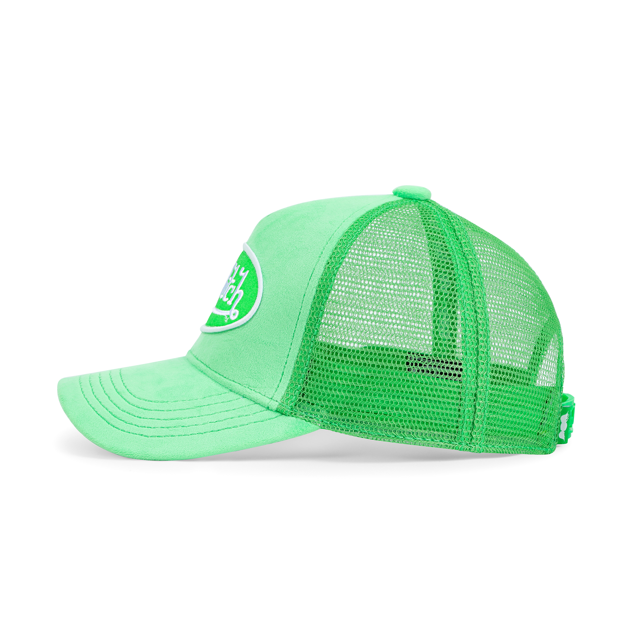 Von Dutch Kids Velvet Trucker Hat - Lime Green - Image 2