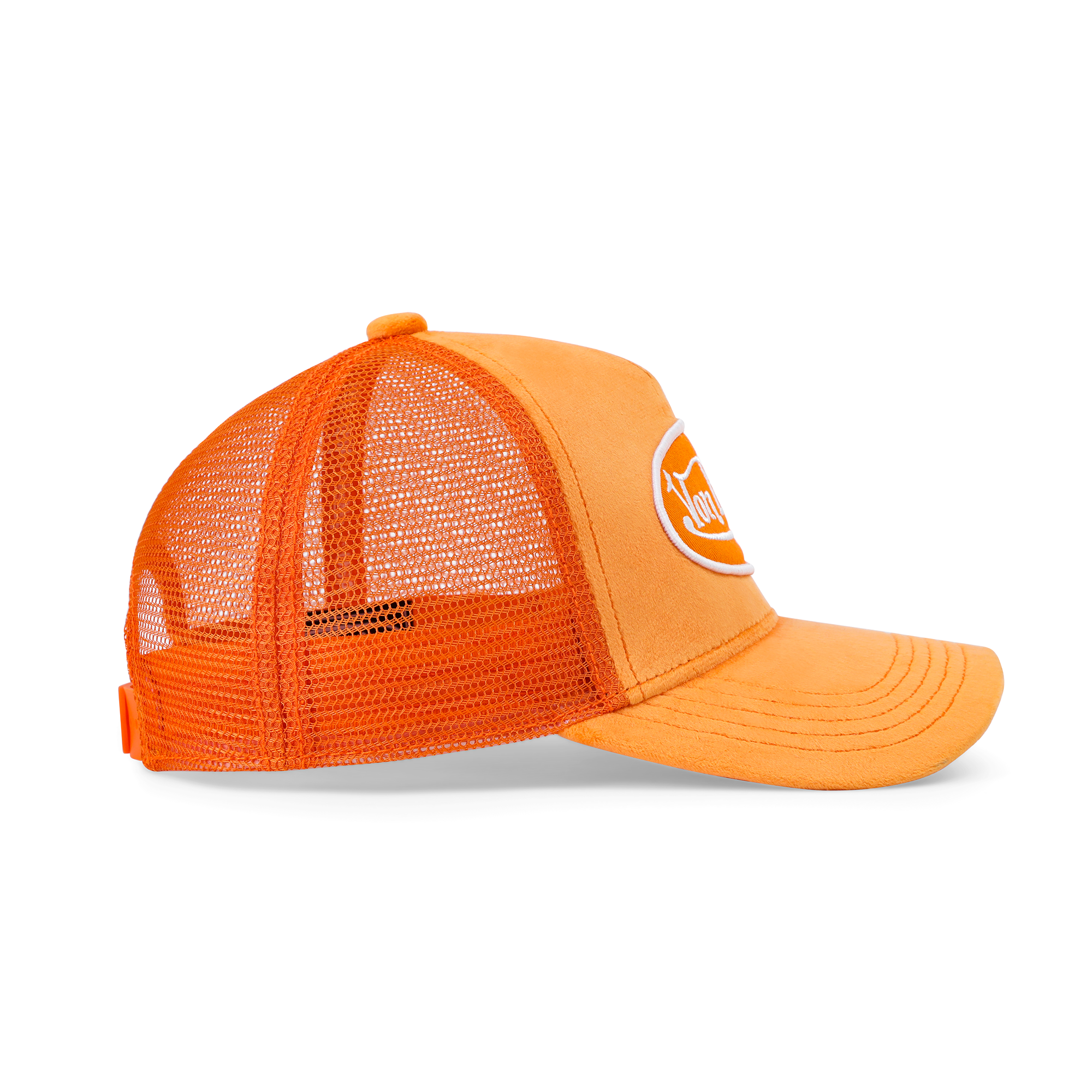 Von Dutch Kids Velvet Trucker Hat - Neon Orange - Image 3