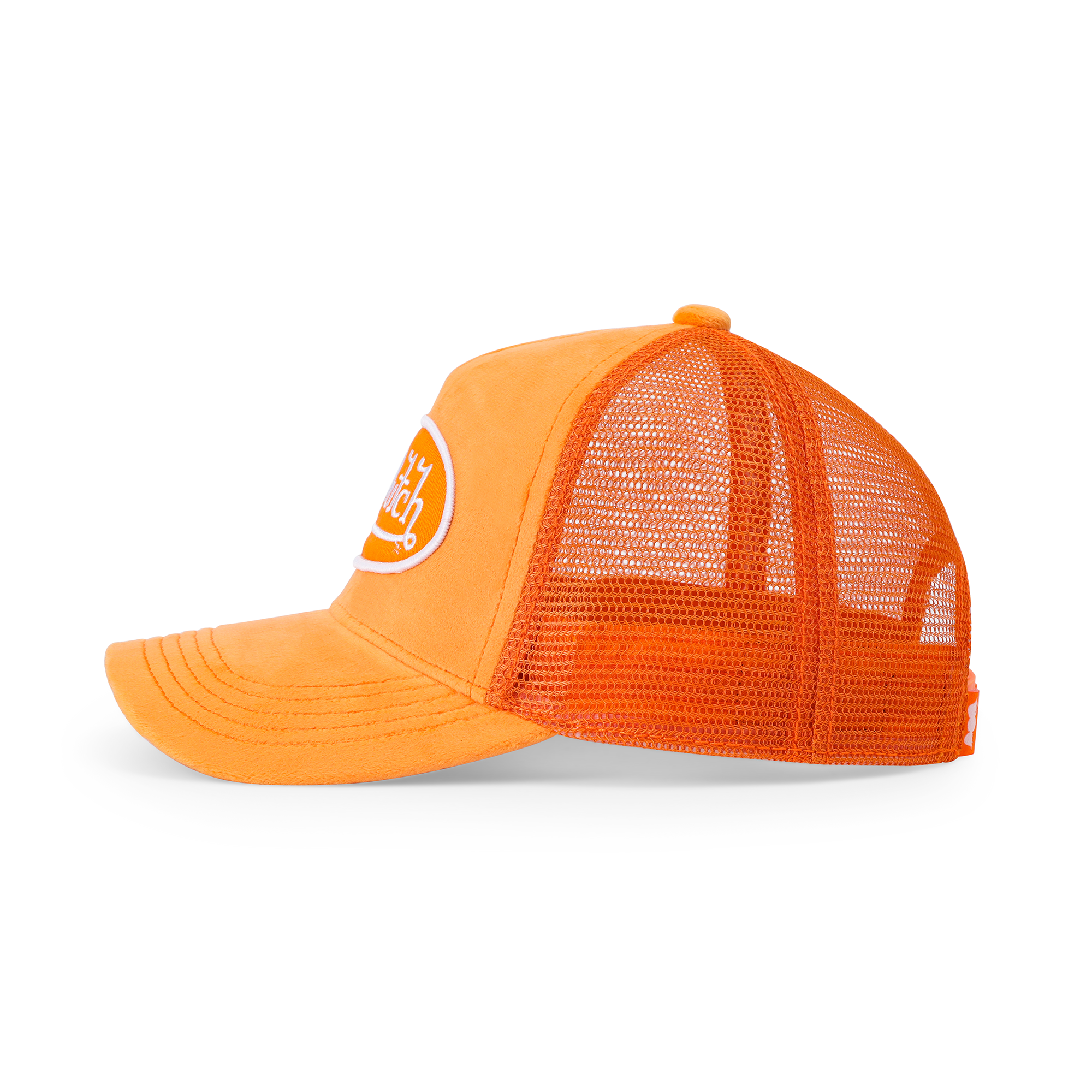 Von Dutch Kids Velvet Trucker Hat - Neon Orange - Image 2