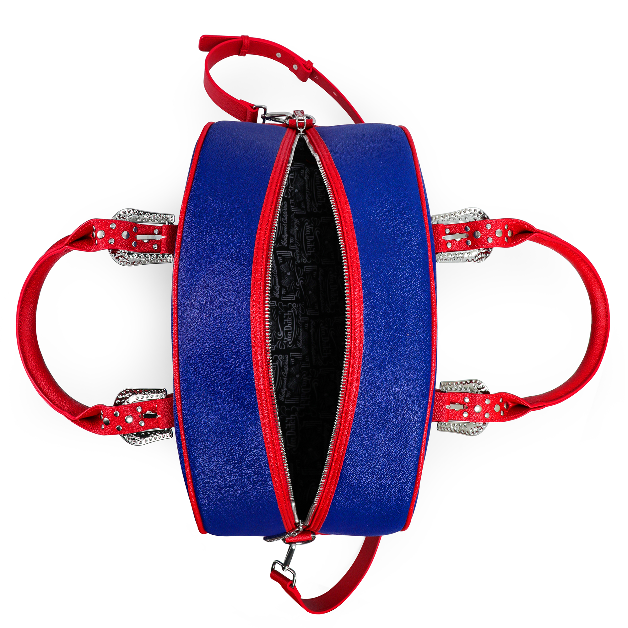 Von Dutch Blue & Red Duffle Bowling Bag - Image 3