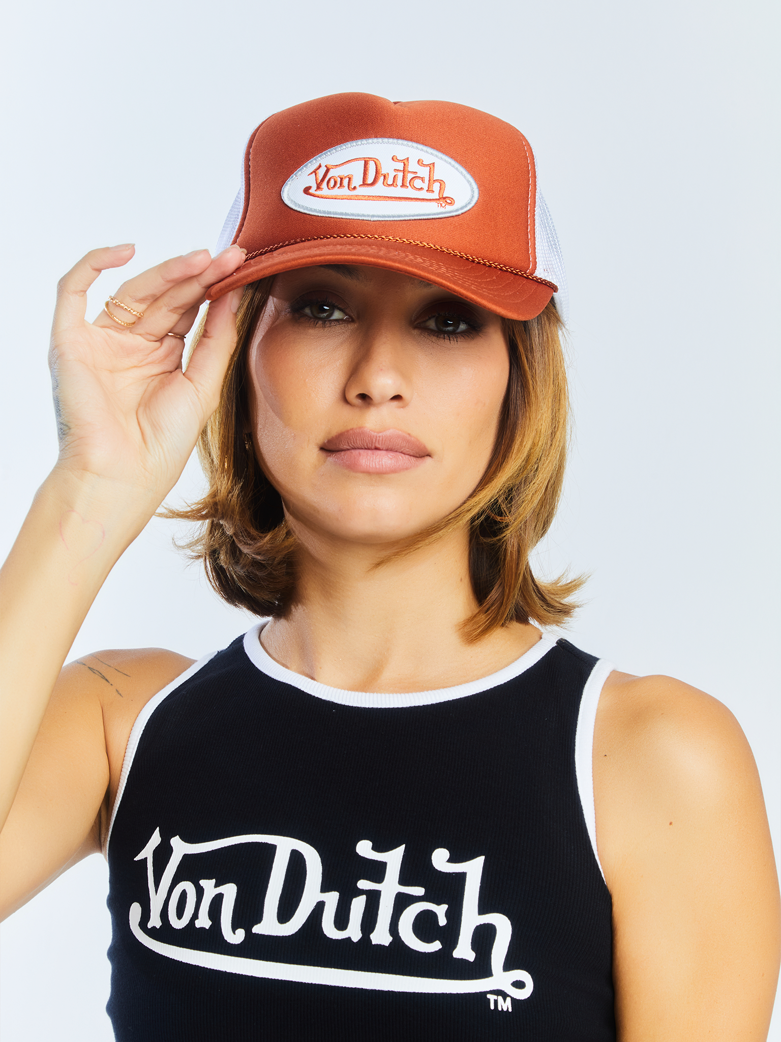 Von Dutch Rust Foam Trucker Hat - Image 4