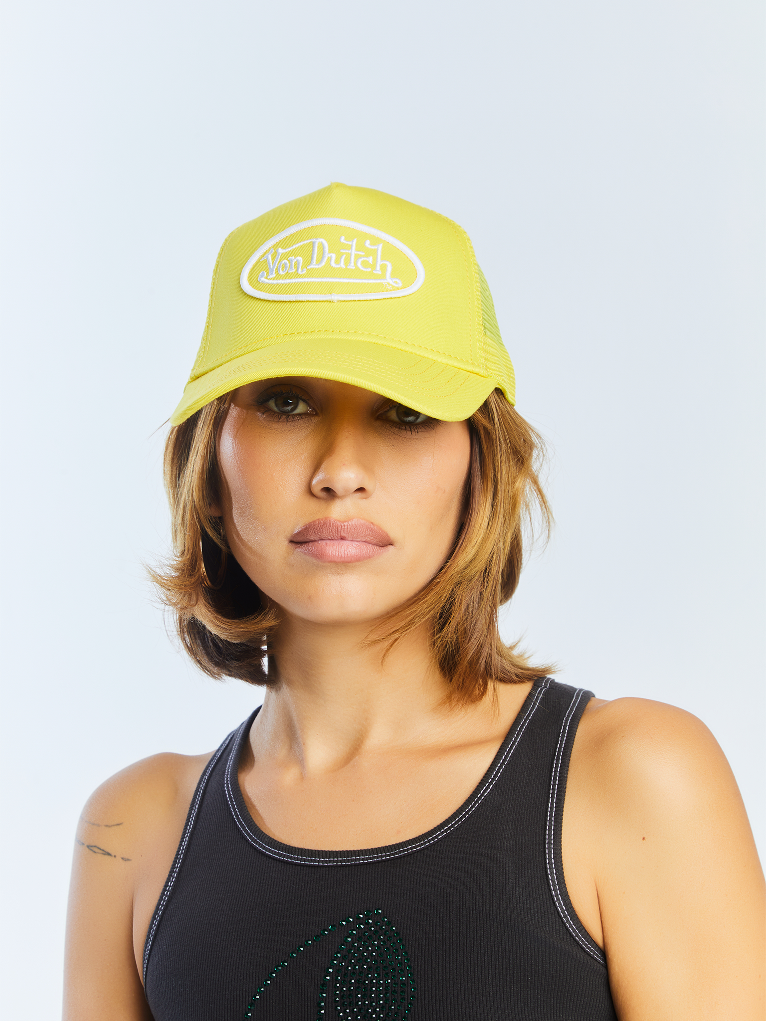 Von Dutch Yellow & White Trucker Hat - Image 7